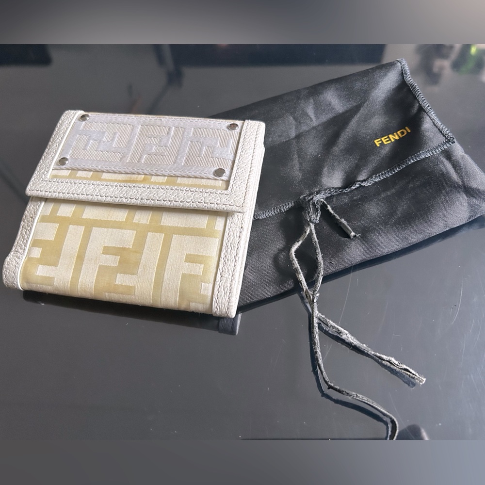 Off-White Fendi Billfold Wallet with Iridescent Finish